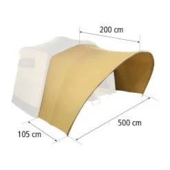 Cabanon Luxe Luifel 500 Cm YKK Rits -Buiten Kamperen Winkel 100030 000 03 3