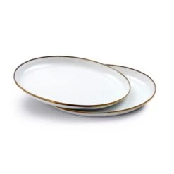 Barebones Emaille Plat Bord ø 280 Mm Eggshell 2-pack