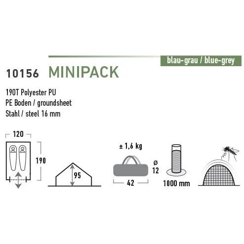 High PeakMinipack piramidetent High PeakMinipack Piramidetent -Buiten Kamperen Winkel 111838 200 02 4