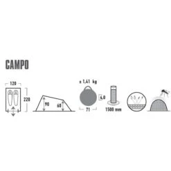High PeakCampo Pop Up Tent Black 8 High PeakCampo Pop Up Tent Black -Buiten Kamperen Winkel 111844 990 07 3