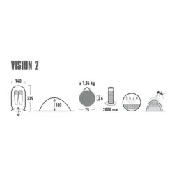 High PeakVision 2 Pop Up Tent -Buiten Kamperen Winkel 111845 990 06