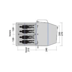 Outwell Rosedale 4PA Opblaasbare Tent 11 Outwell Rosedale 4PA Opblaasbare Tent -Buiten Kamperen Winkel 111990 300 10 1
