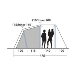 Outwell Rosedale 4PA Opblaasbare Tent 12 Outwell Rosedale 4PA Opblaasbare Tent -Buiten Kamperen Winkel 111990 300 11 1