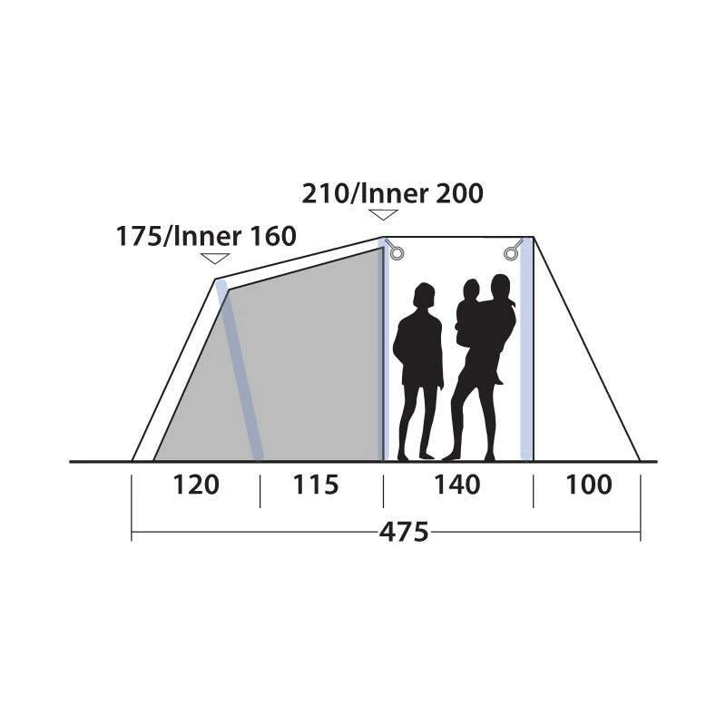 Outwell Rosedale 4PA opblaasbare tent Outwell Rosedale 4PA Opblaasbare Tent -Buiten Kamperen Winkel 111990 300 11 1