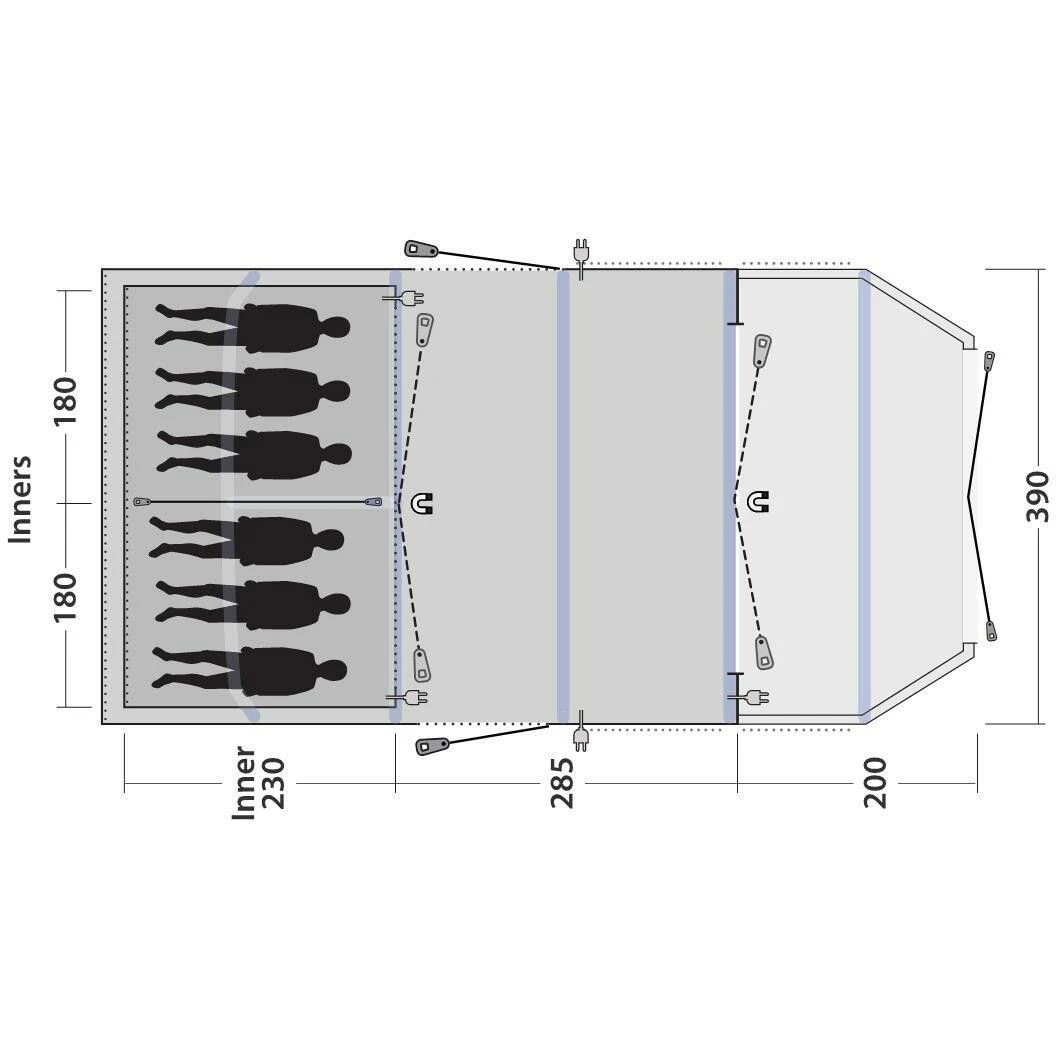 Outwell Wood Lake 6ATC opblaasbare tent Outwell Wood Lake 6ATC Opblaasbare Tent -Buiten Kamperen Winkel 111994 200 10 1