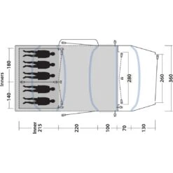 Outwell Jacksondale 5PA Opblaasbare Tent -Buiten Kamperen Winkel 111995 300 17