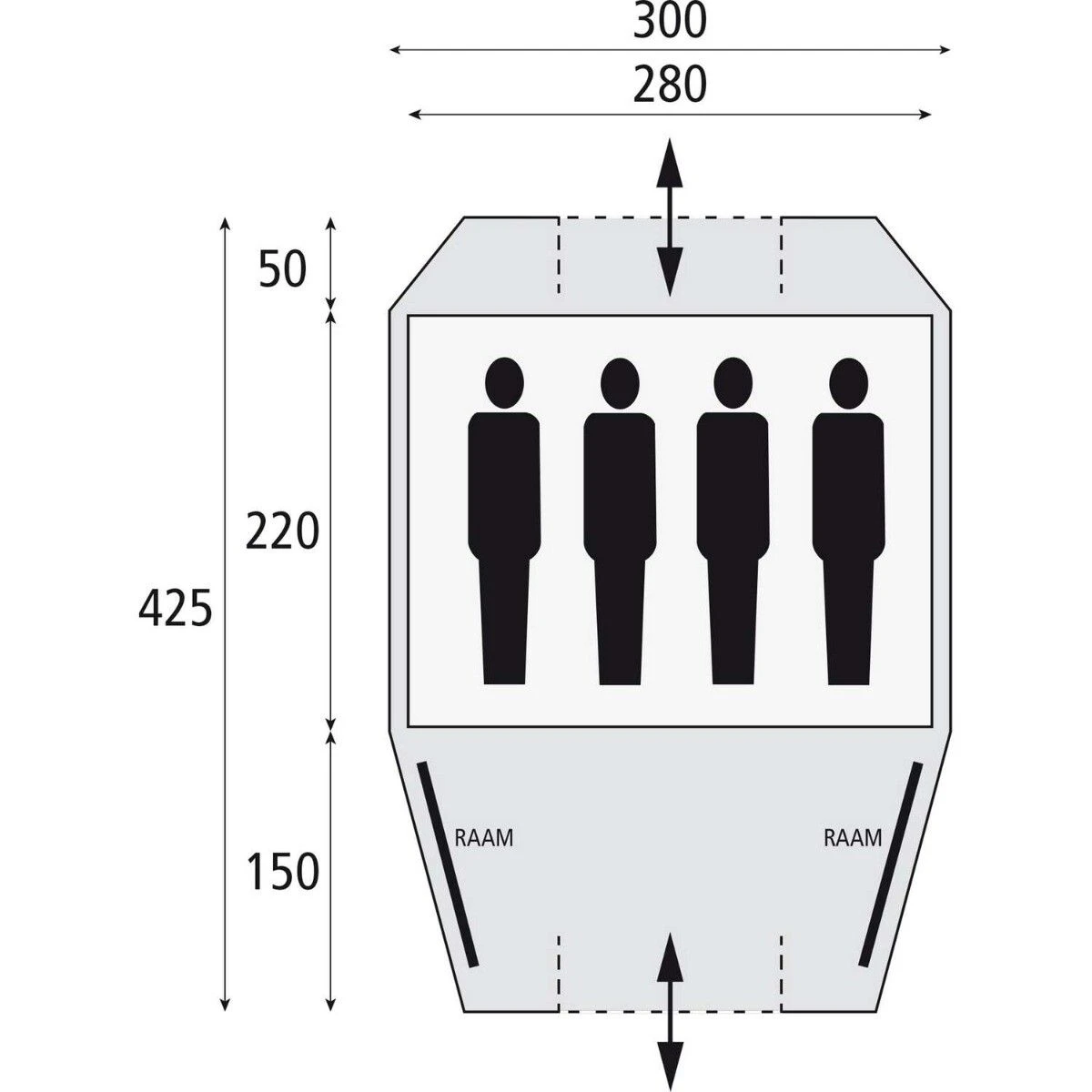 Safarica Kenia 300 koepeltent Safarica Kenia 300 Koepeltent -Buiten Kamperen Winkel 112101 900 07 2