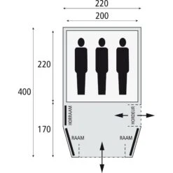 Safarica Blackhawk 220 TC Tunneltent 10 Safarica Blackhawk 220 TC Tunneltent -Buiten Kamperen Winkel 112199 180 09 2