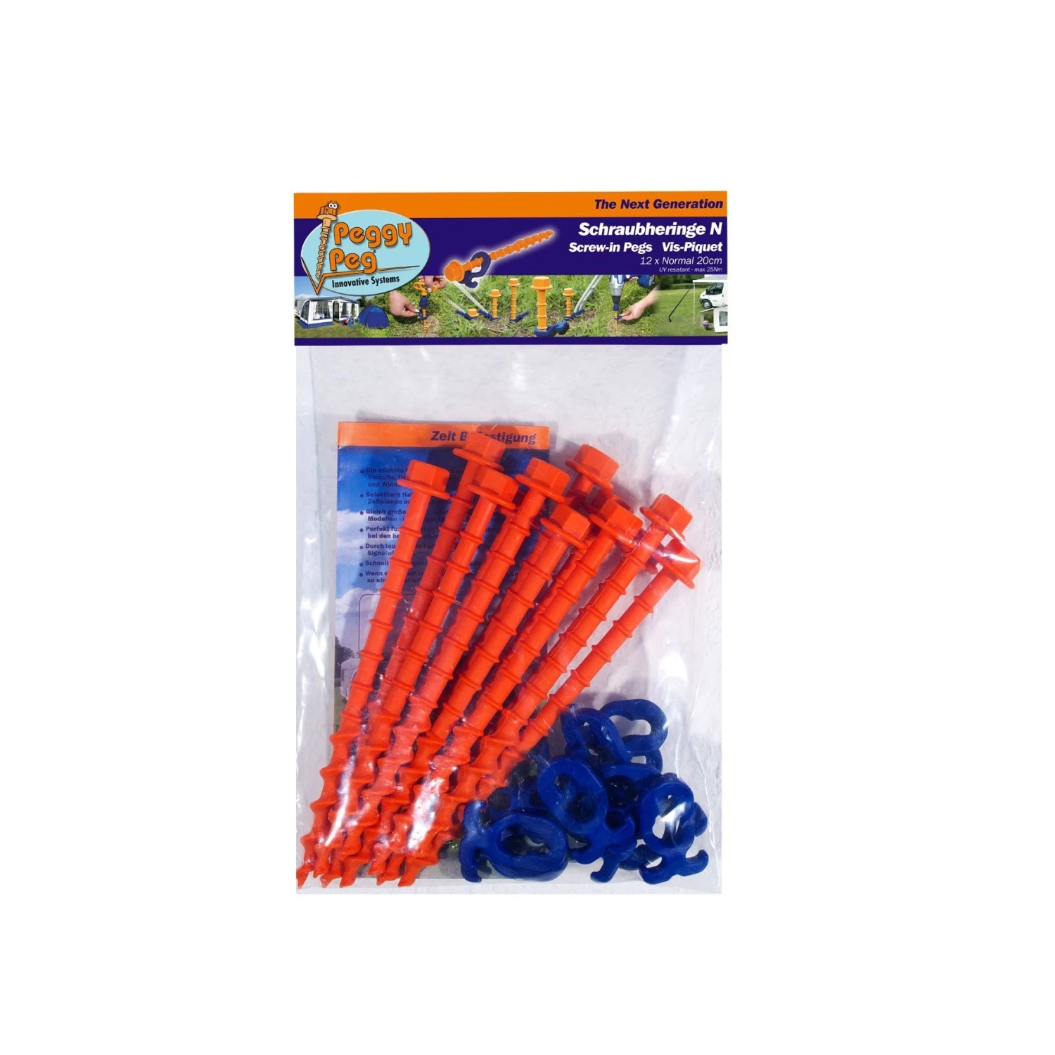 Peggy PegSchroefharing set oranje blauw Peggy PegSchroefharing Set Oranje Blauw -Buiten Kamperen Winkel 112297 470 02