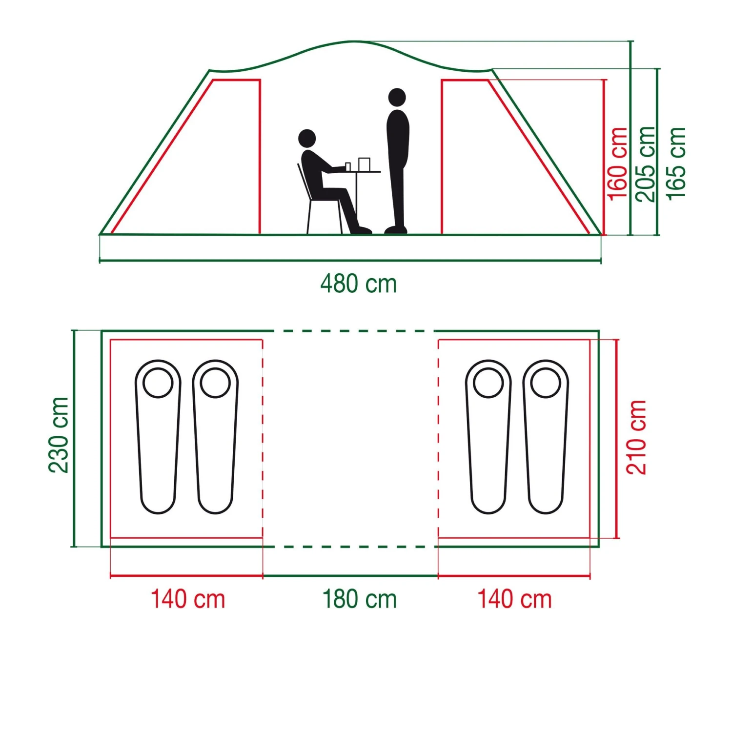 Coleman Bering 4 vis-a-vis tent Coleman Bering 4 Vis-a-vis Tent -Buiten Kamperen Winkel 112318 300 02 2