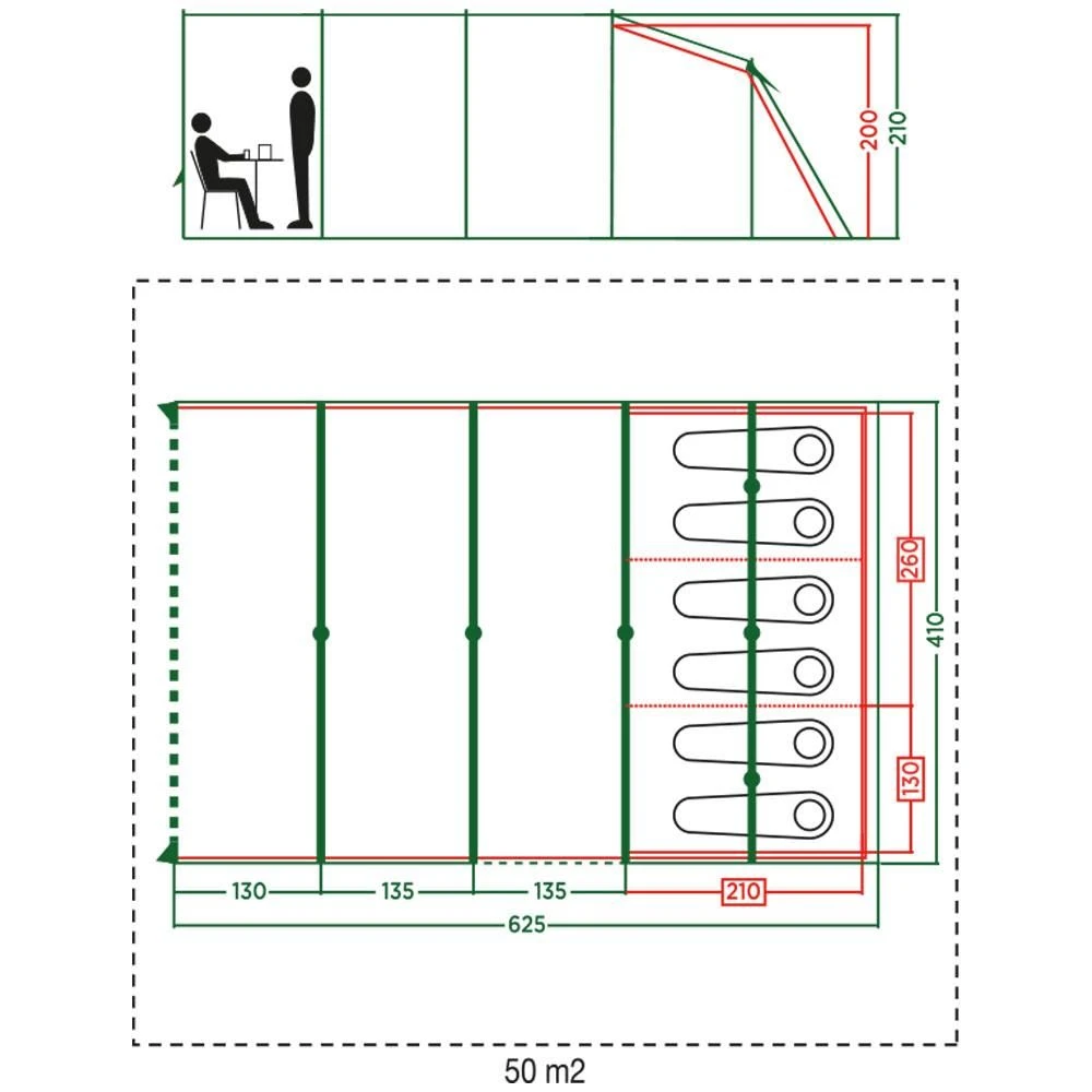 Coleman Aspen 6L tunneltent Coleman Aspen 6L Tunneltent -Buiten Kamperen Winkel 112336 200 04 1