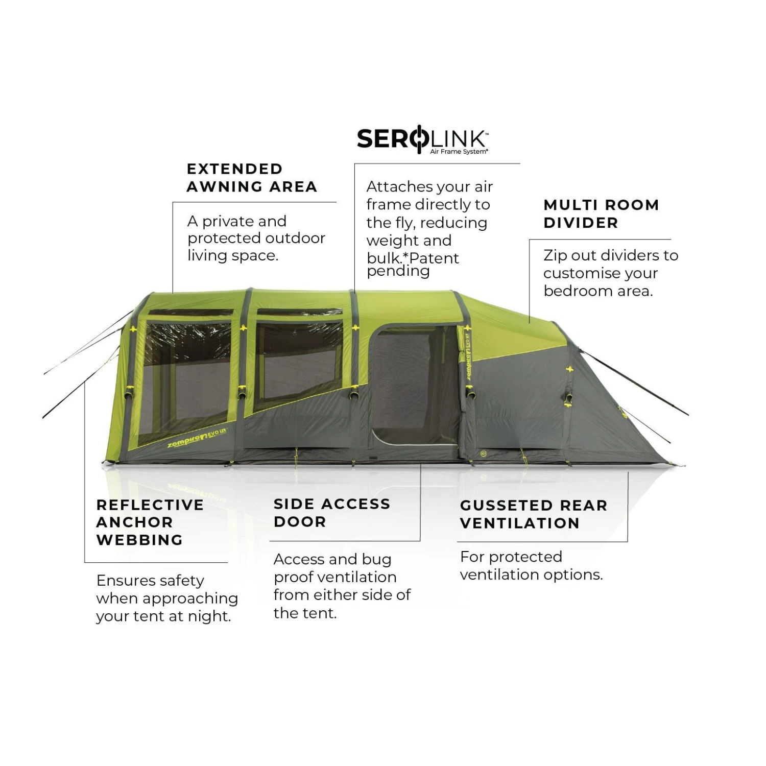 Zempire Evo TL V 2 opblaasbare tent 2022 Zempire Evo TL V 2 Opblaasbare Tent 2022 -Buiten Kamperen Winkel 112387 300 08 1