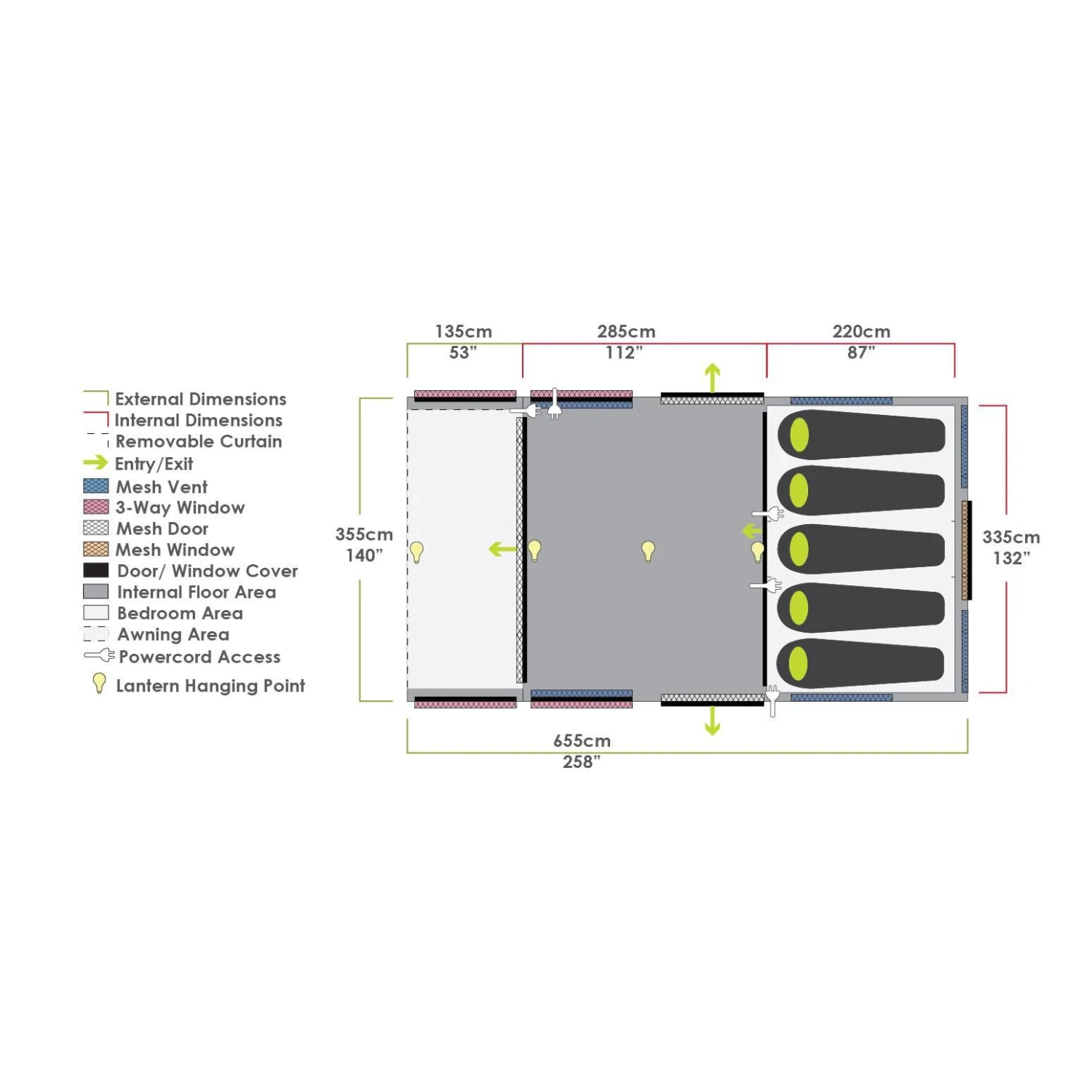 Zempire Evo TL V 2 opblaasbare tent 2022 Zempire Evo TL V 2 Opblaasbare Tent 2022 -Buiten Kamperen Winkel 112387 300 09 1