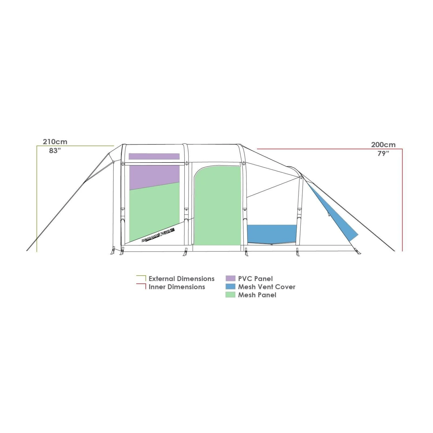 Zempire Evo TM V 2 opblaasbare tent 2022 Zempire Evo TM V 2 Opblaasbare Tent 2022 -Buiten Kamperen Winkel 112388 300 09 1