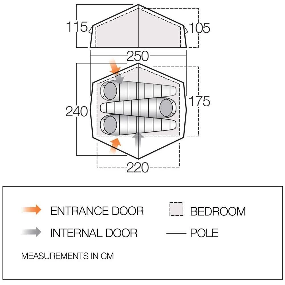 Vango Nevis 300 lichtgewicht tunneltent Vango Nevis 300 Lichtgewicht Tunneltent -Buiten Kamperen Winkel 112446 300 02 2