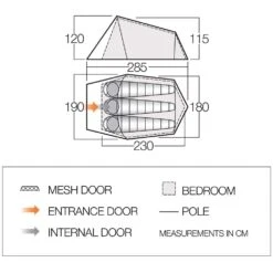 Vango Soul 300 Tunneltent 5 Vango Soul 300 Tunneltent -Buiten Kamperen Winkel 112449 300 04 1
