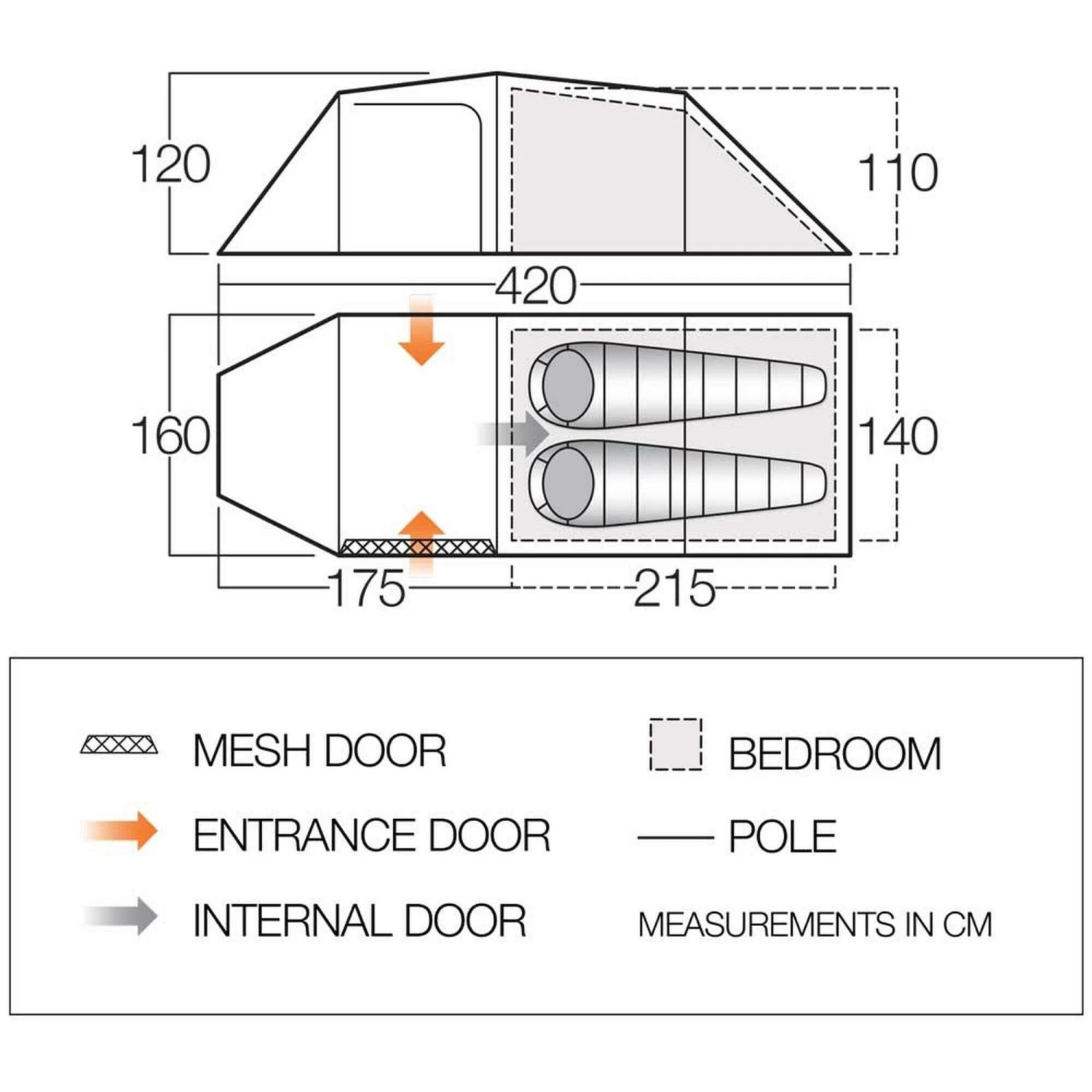 Vango Omega 250 lichtgewicht tunneltent pamir green Vango Omega 250 Lichtgewicht Tunneltent Pamir Green -Buiten Kamperen Winkel 112457 300 05 1