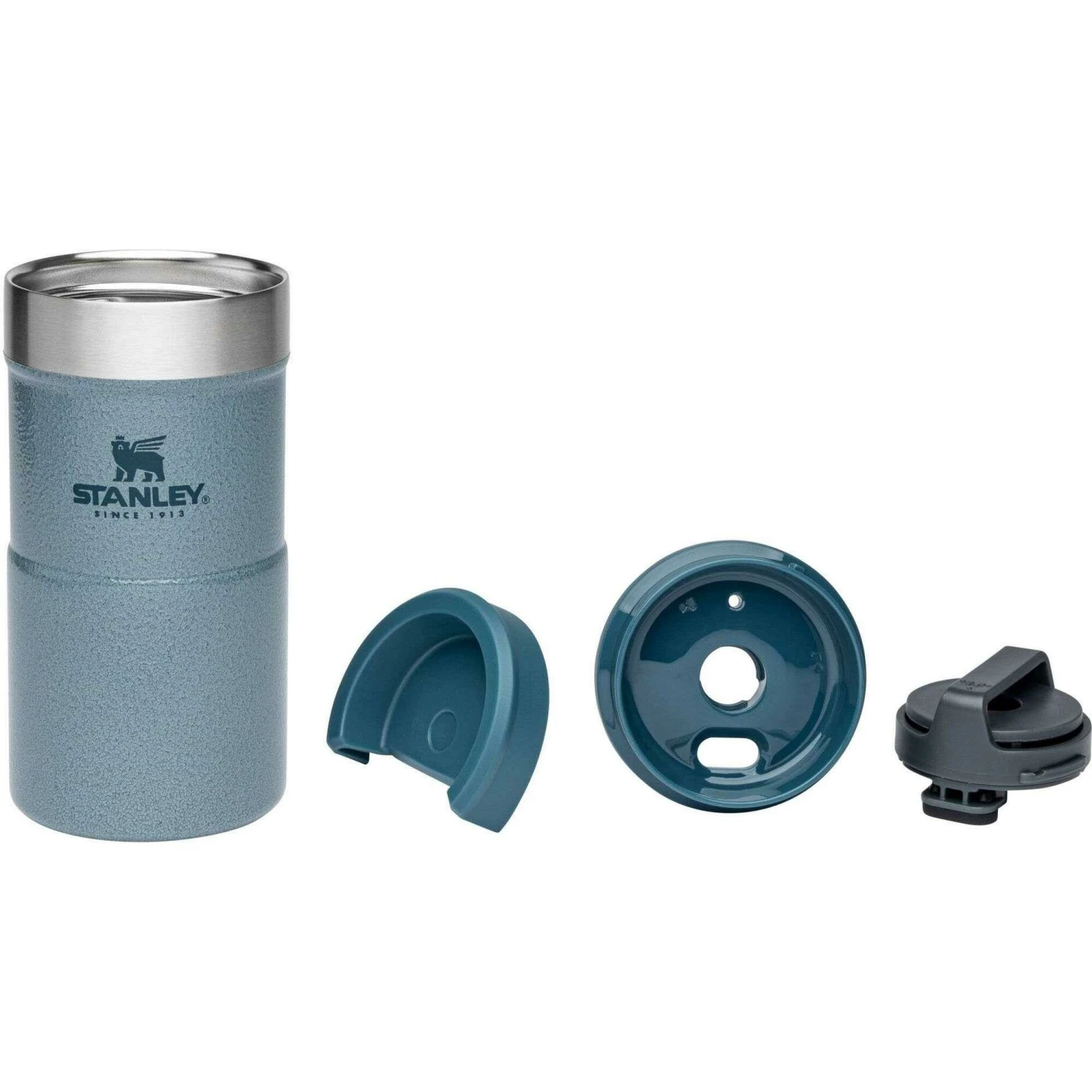 Stanley PMIThe NeverLeak Travel thermosbeker 250 mlhammertone ice Stanley PMIThe NeverLeak Travel Thermosbeker 250 Mlhammertone Ice -Buiten Kamperen Winkel 115005 200 02