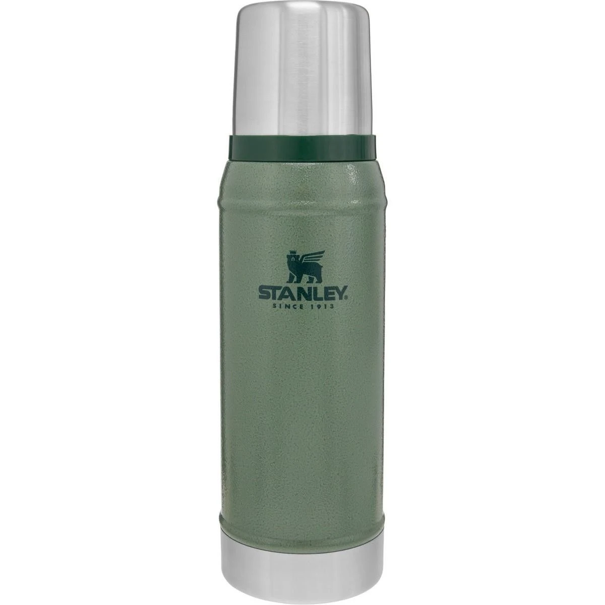 Stanley PMIClassic Vacuüm thermosfles 750 ml hammertone green Stanley PMIClassic Vacuüm Thermosfles 750 Ml Hammertone Green -Buiten Kamperen Winkel 115024 300 01 2