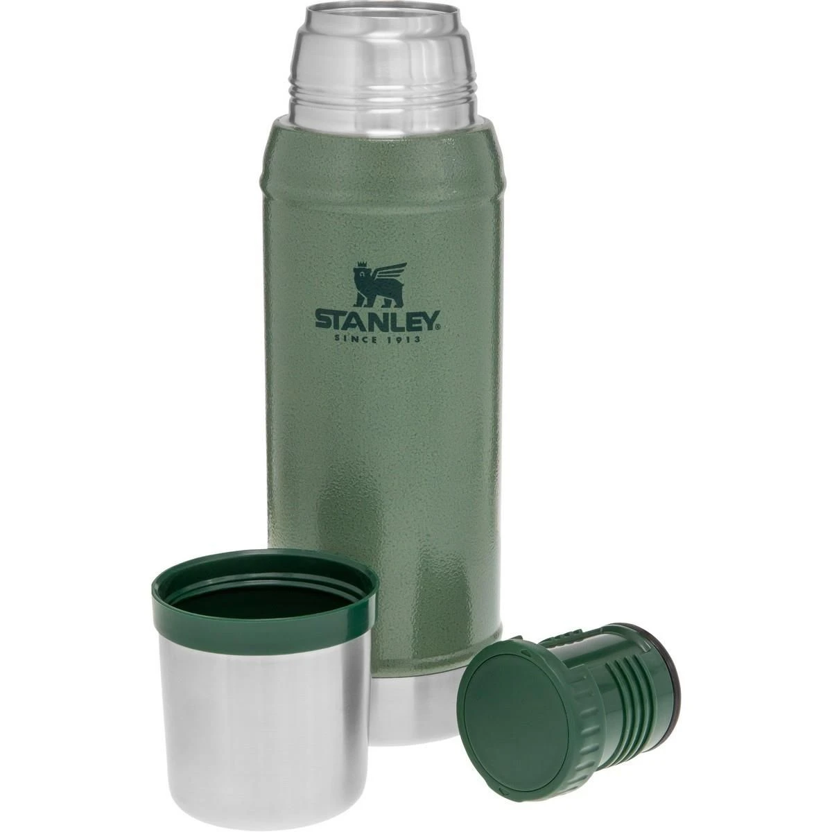 Stanley PMIClassic Vacuüm thermosfles 750 ml hammertone green Stanley PMIClassic Vacuüm Thermosfles 750 Ml Hammertone Green -Buiten Kamperen Winkel 115024 300 02 2