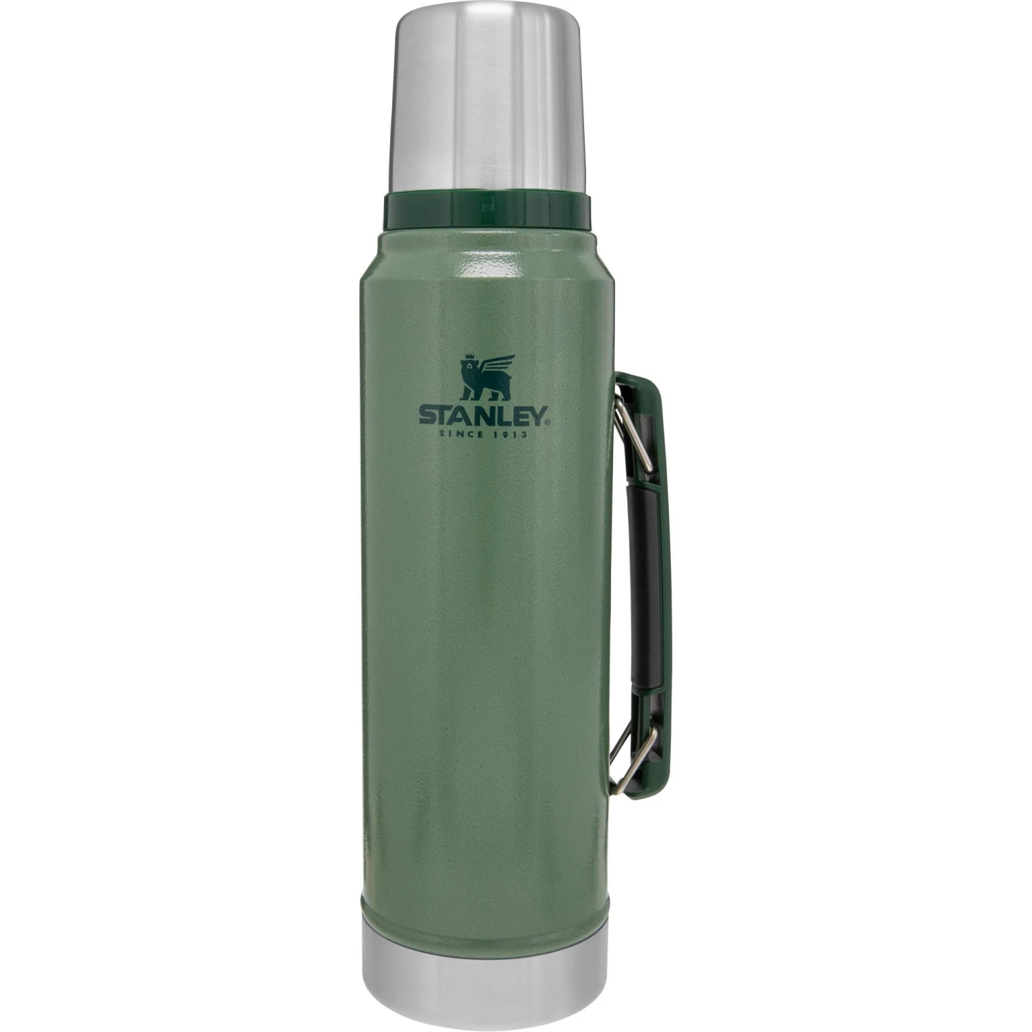 Stanley PMIClassic Vacuüm thermosfles 1 liter hammertone green Stanley PMIClassic Vacuüm Thermosfles 1 Liter Hammertone Green -Buiten Kamperen Winkel 115040 300 01 1