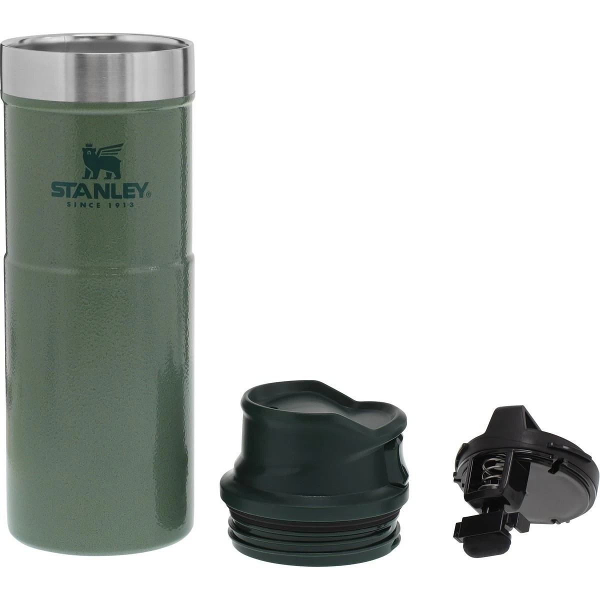 Stanley PMIClassic Trigger-Action thermosbeker 470 mlhammertone green Stanley PMIClassic Trigger-Action Thermosbeker 470 Mlhammertone Green -Buiten Kamperen Winkel 115041 300 02