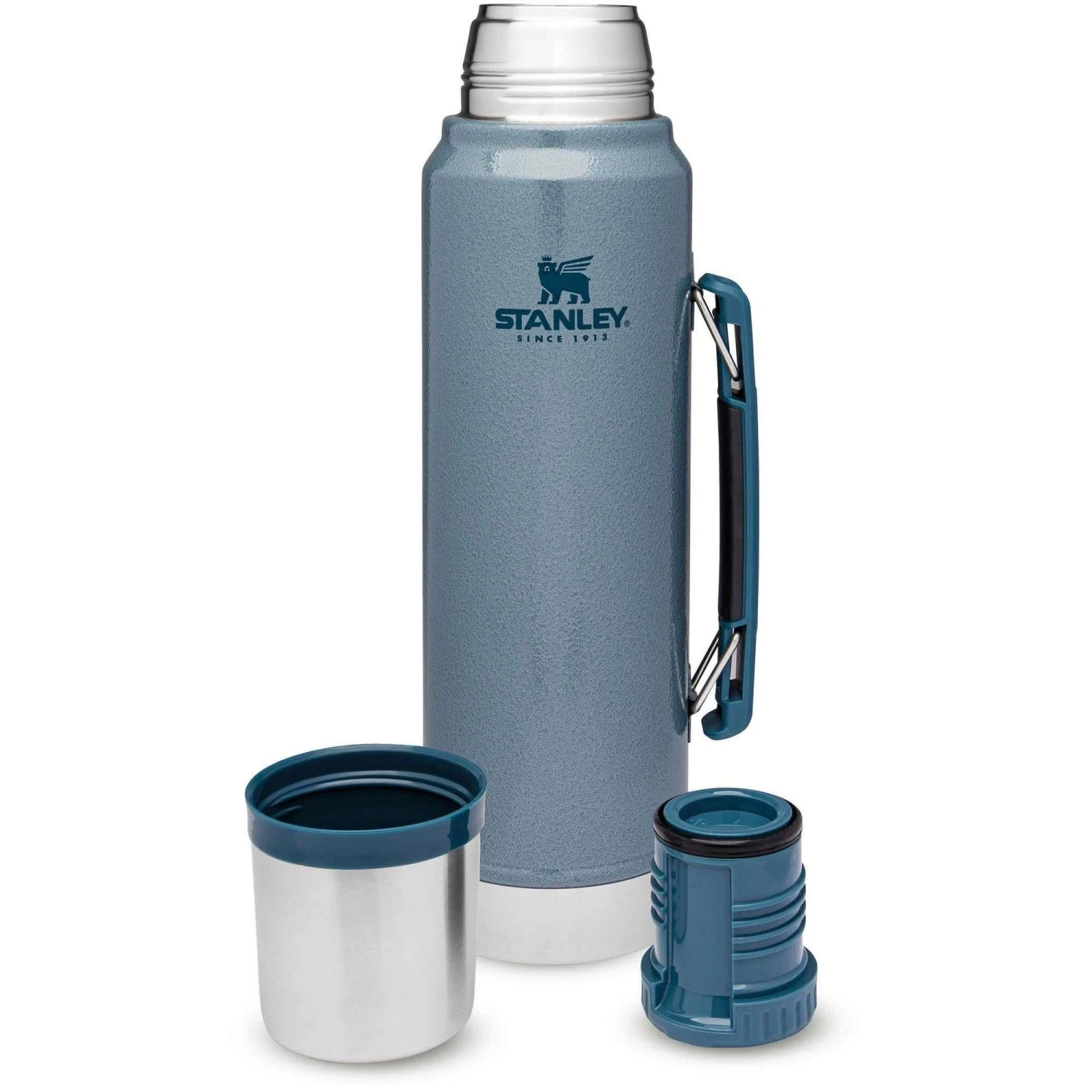 Stanley PMIThe Legendary Classic thermosfles 1 literhammertone ice Stanley PMIThe Legendary Classic Thermosfles 1 Literhammertone Ice -Buiten Kamperen Winkel 115081 200 02