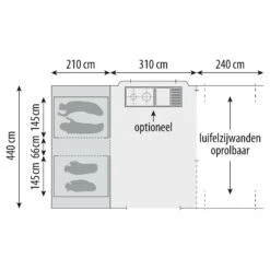 Europa CamperSunrider Comfort Vouwwagen 2023 -Buiten Kamperen Winkel 132326 180 14
