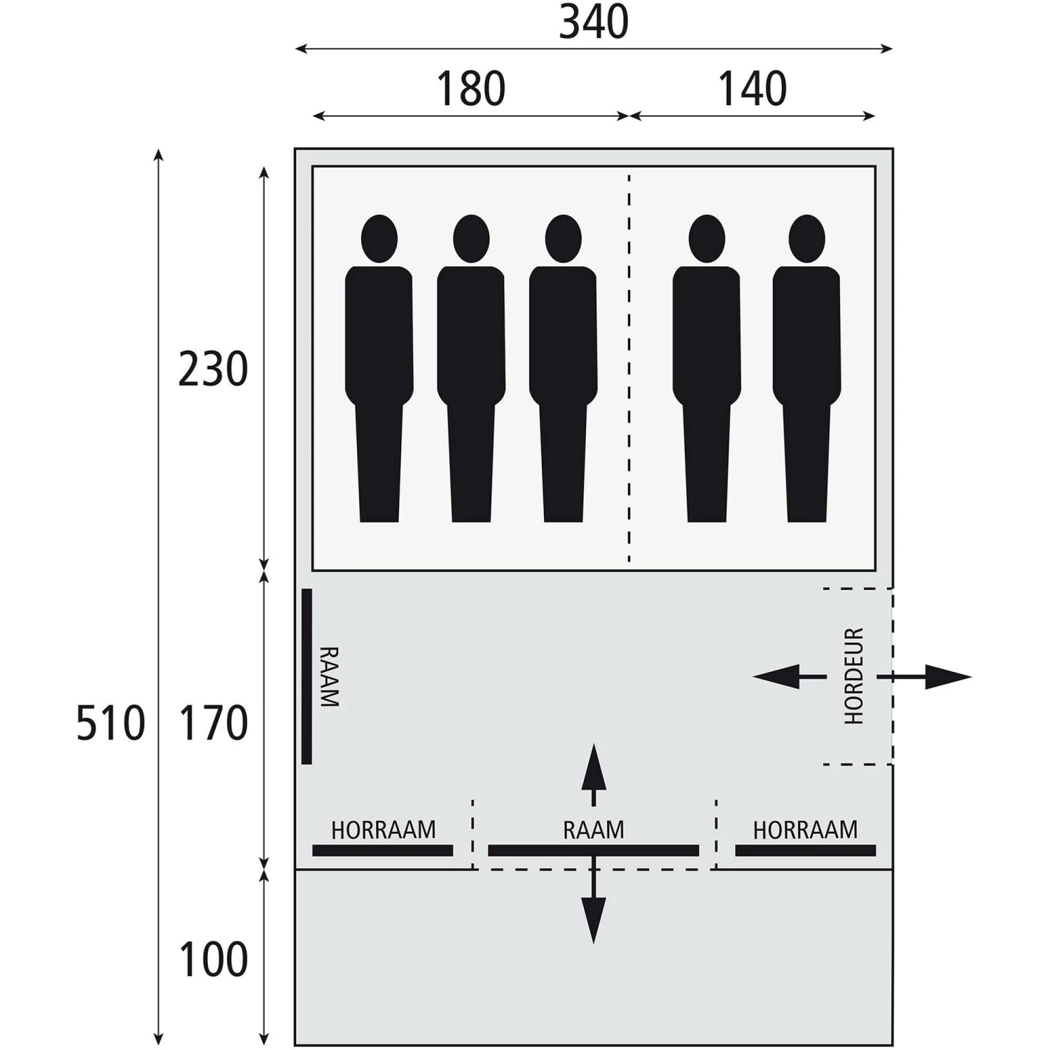 Bardani Spitfire 340 RSTC tunneltent 2023 Bardani Spitfire 340 RSTC Tunneltent 2023 -Buiten Kamperen Winkel 139628 180 07 1