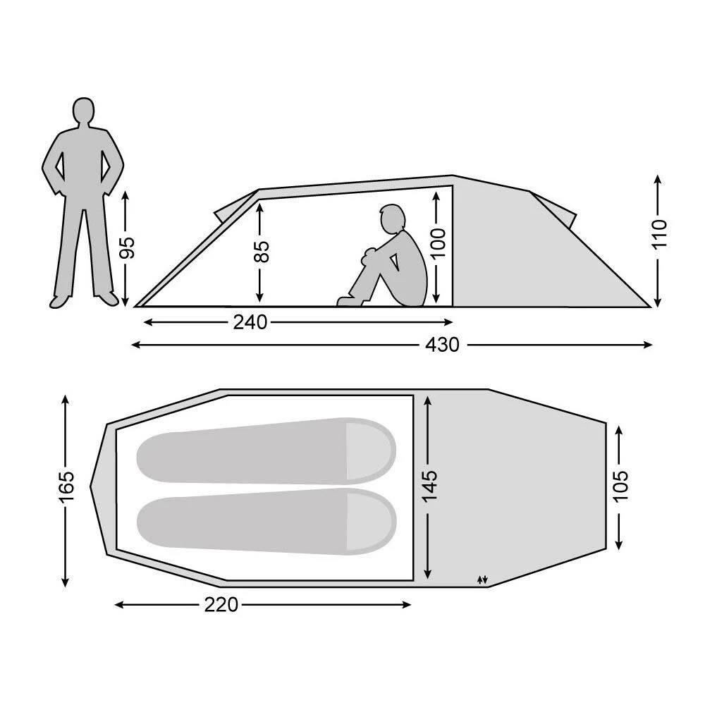 Nordisk Oppland 2 SI lichtgewicht tunneltent Nordisk Oppland 2 SI Lichtgewicht Tunneltent -Buiten Kamperen Winkel 142175 300 04