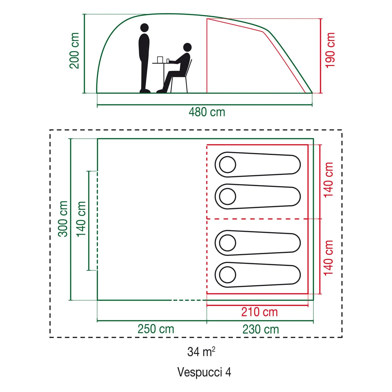 Coleman Vespucci 4 tunneltent Coleman Vespucci 4 Tunneltent -Buiten Kamperen Winkel 144403 300 03 scaled