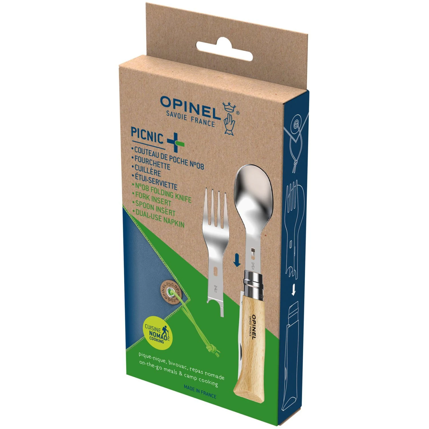 Opinel Bestekset picknick hout 4-delig Opinel Bestekset Picknick Hout 4-delig -Buiten Kamperen Winkel 147949 016 01